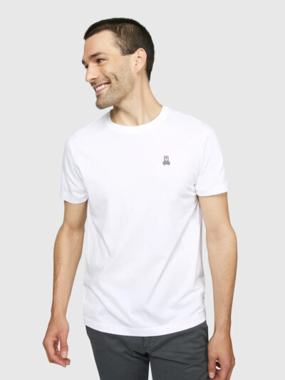 White crew neck t-shirt