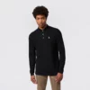 PB - Mens Classic Black Long Sleeve Polo Shirt