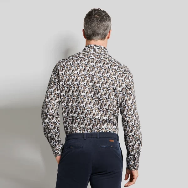 Bugatti Cognac Floral Print Shirt - Image 2