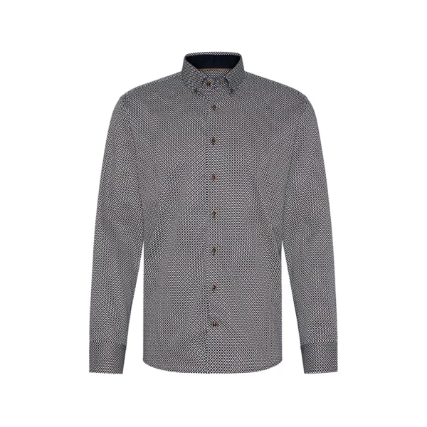 Bugatti Navy Graphic Print Shirt - Image 3