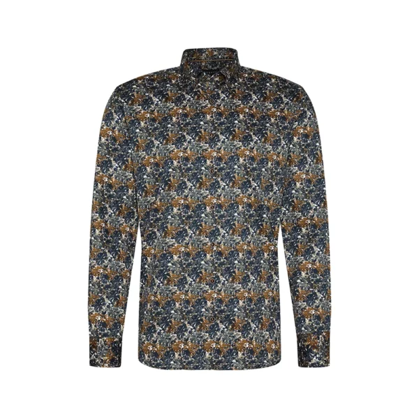 Bugatti Navy Abstract Print Shirt