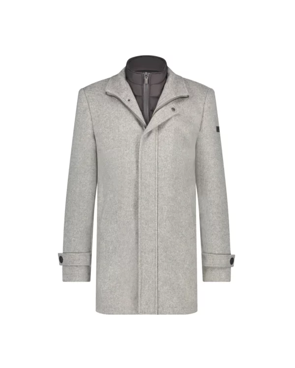 AFNF Funnel Neckcoat Light Grey - Image 2