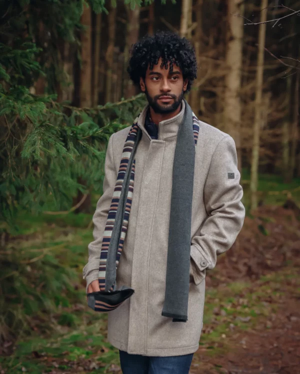 AFNF Funnel Neckcoat Light Grey