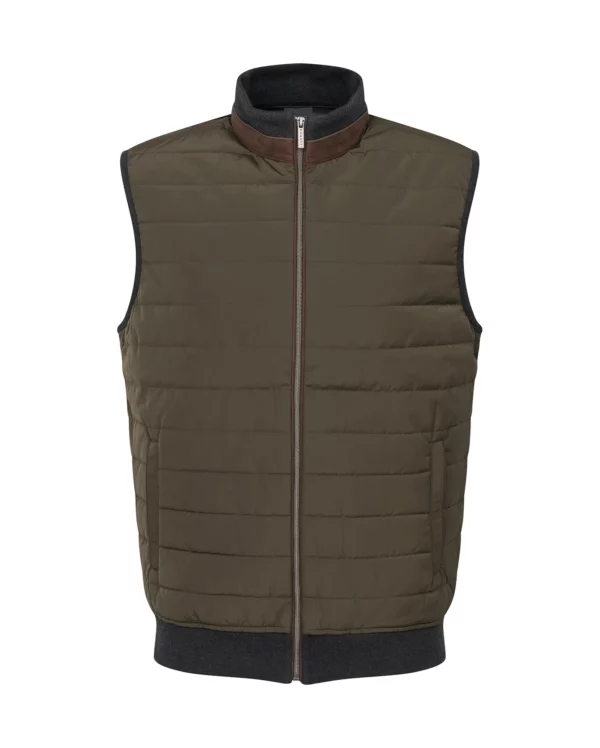 Bugatti Olive Knitted Waistcoat