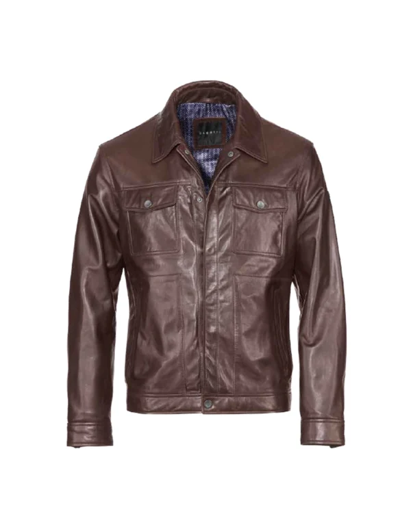 Bugatti Brown Modern Box Jacket