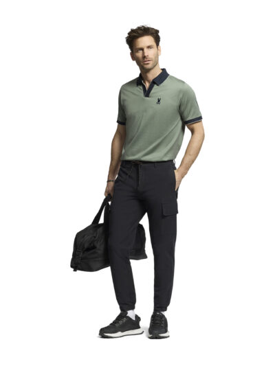 MACKAY JACQUARD JOHNNY COLLAR POLO