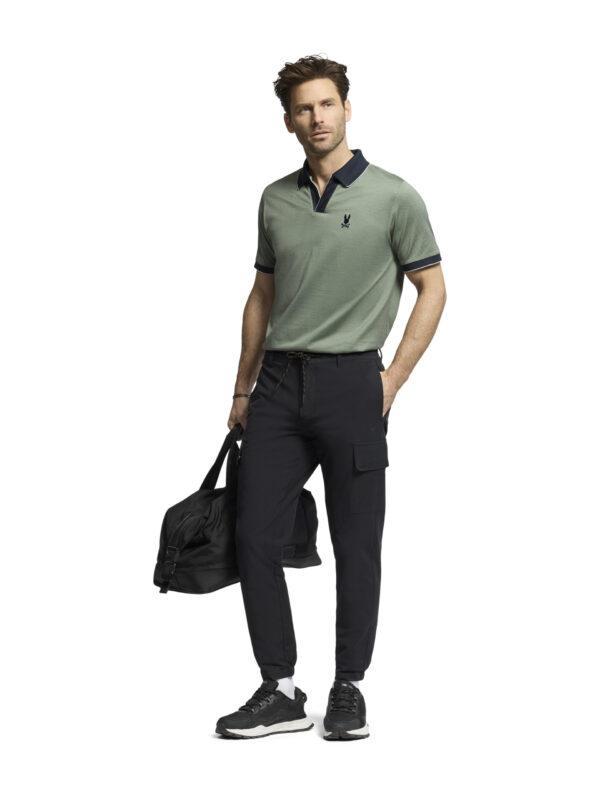 MACKAY JACQUARD JOHNNY COLLAR POLO