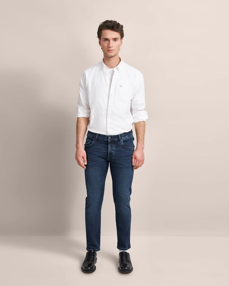 bugatti-casual-trousers-navy-blue-style-3278D-96635-375-model-front.